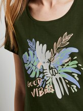 T-Shirt mit Brustprint - Frauen - Dusty Rifle Green T-Shirt mit Brustprint - Frauen - Dusty Rifle Green - 9 - TOM TAILOR Denim