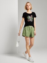 T-Shirt mit Brustprint - Frauen - Deep Black T-Shirt mit Brustprint - Frauen - Deep Black - 3 - TOM TAILOR Denim