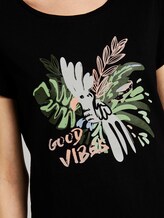 T-Shirt mit Brustprint - Frauen - Deep Black T-Shirt mit Brustprint - Frauen - Deep Black - 9 - TOM TAILOR Denim