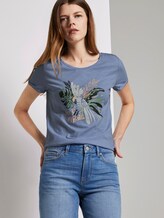 T-Shirt mit Brustprint - Frauen - fresh light blue T-Shirt mit Brustprint - Frauen - fresh light blue - 5 - TOM TAILOR Denim