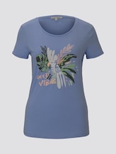 T-Shirt mit Brustprint - Frauen - fresh light blue T-Shirt mit Brustprint - Frauen - fresh light blue - 7 - TOM TAILOR Denim