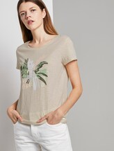 T-Shirt mit Brustprint - Frauen - soft creme beige T-Shirt mit Brustprint - Frauen - soft creme beige - 5 - TOM TAILOR Denim