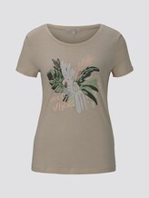 T-Shirt mit Brustprint - Frauen - soft creme beige T-Shirt mit Brustprint - Frauen - soft creme beige - 7 - TOM TAILOR Denim