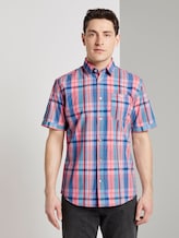Checked shirt - Men - orange blue colourful check Checked shirt - Men - orange blue colourful check - 1 - TOM TAILOR