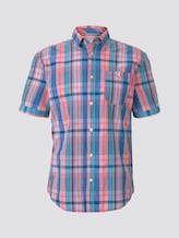 Checked shirt - Men - orange blue colourful check Checked shirt - Men - orange blue colourful check - 7 - TOM TAILOR