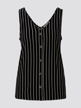 Gestreiftes Top mit Knopfleiste - Frauen - black white stripe Gestreiftes Top mit Knopfleiste - Frauen - black white stripe - 7 - TOM TAILOR Denim