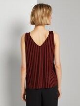 Gestreiftes Top mit Knopfleiste - Frauen - rust black stripe Gestreiftes Top mit Knopfleiste - Frauen - rust black stripe - 2 - TOM TAILOR Denim