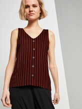 Gestreiftes Top mit Knopfleiste - Frauen - rust black stripe Gestreiftes Top mit Knopfleiste - Frauen - rust black stripe - 5 - TOM TAILOR Denim