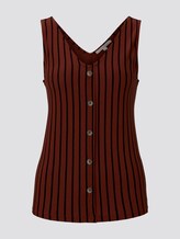 Gestreiftes Top mit Knopfleiste - Frauen - rust black stripe Gestreiftes Top mit Knopfleiste - Frauen - rust black stripe - 7 - TOM TAILOR Denim