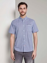 Gemustertes Hemd - Männer - blue orange minimal design Gemustertes Hemd - Männer - blue orange minimal design - 1 - TOM TAILOR