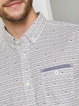 Gemustertes Hemd - Männer - white navy diamond design Gemustertes Hemd - Männer - white navy diamond design - 9 - TOM TAILOR