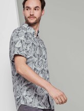 Gemustertes Hemd - Männer - navy white big leaves design Gemustertes Hemd - Männer - navy white big leaves design - 5 - TOM TAILOR