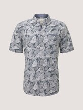 Gemustertes Hemd - Männer - navy white big leaves design Gemustertes Hemd - Männer - navy white big leaves design - 7 - TOM TAILOR