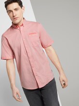 Hemd in Twill-Optik - Männer - orange white two face twill Hemd in Twill-Optik - Männer - orange white two face twill - 5 - TOM TAILOR