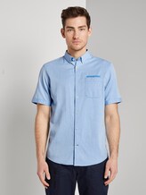 Hemd in Twill-Optik - Männer - blue white two face twill Hemd in Twill-Optik - Männer - blue white two face twill - 1 - TOM TAILOR