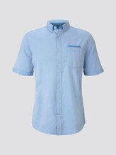 Hemd in Twill-Optik - Männer - blue white two face twill Hemd in Twill-Optik - Männer - blue white two face twill - 7 - TOM TAILOR