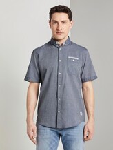 Hemd in Twill-Optik - Männer - navy white two face twill Hemd in Twill-Optik - Männer - navy white two face twill - 1 - TOM TAILOR