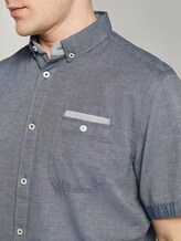 Hemd in Twill-Optik - Männer - navy white two face twill Hemd in Twill-Optik - Männer - navy white two face twill - 9 - TOM TAILOR