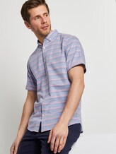 Gestreiftes Hemd - Männer - orange blue horizontal stripe Gestreiftes Hemd - Männer - orange blue horizontal stripe - 5 - TOM TAILOR