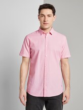 Kariertes Hemd - Männer - peach white dobby structure Kariertes Hemd - Männer - peach white dobby structure - 1 - TOM TAILOR