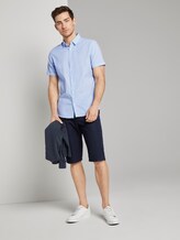 Checked shirt - Men - light blue white dobby struct Checked shirt - Men - light blue white dobby struct - 3 - TOM TAILOR