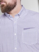Gemustertes Kurzarmhemd - Männer - white by navy blue dot design Gemustertes Kurzarmhemd - Männer - white by navy blue dot design - 9 - Men Plus