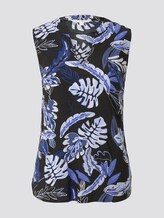 Ärmellose Tunikabluse mit Henley-Ausschnitt - Frauen - black blue tropical print Ärmellose Tunikabluse mit Henley-Ausschnitt - Frauen - black blue tropical print - 7 - TOM TAILOR Denim