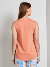 Sleeveless tunic with a Henley neckline - Women - papaya orange Sleeveless tunic with a Henley neckline - Women - papaya orange - 2 - TOM TAILOR Denim