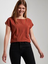 Short-sleeved tunic blouse with back details - Women - Rust Orange Short-sleeved tunic blouse with back details - Women - Rust Orange - 5 - TOM TAILOR Denim