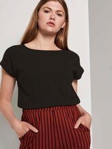Kurzarm-Tunikabluse mit Rückendetail - Frauen - deep black Kurzarm-Tunikabluse mit Rückendetail - Frauen - deep black - 5 - TOM TAILOR Denim