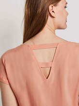 Kurzarm-Tunikabluse mit Rückendetail - Frauen - papaya orange Kurzarm-Tunikabluse mit Rückendetail - Frauen - papaya orange - 10 - TOM TAILOR Denim