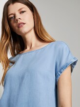 Kurzarm-Tunikabluse im Jeans-Look - Frauen - light stone bright blue denim Kurzarm-Tunikabluse im Jeans-Look - Frauen - light stone bright blue denim - 9 - TOM TAILOR Denim