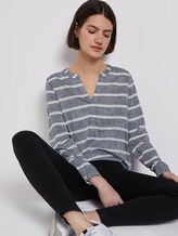 Gestreifte Tunikabluse - Frauen - navy off white big stripe Gestreifte Tunikabluse - Frauen - navy off white big stripe - 5 - TOM TAILOR Denim