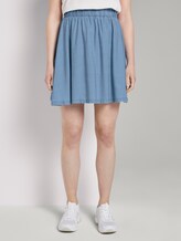 Ausgestellter Minirock aus Lyocell-Denim - Frauen - light stone bright blue denim Ausgestellter Minirock aus Lyocell-Denim - Frauen - light stone bright blue denim - 1 - TOM TAILOR Denim