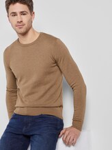 Basic Strickpullover - Männer - havana brown melange Basic Strickpullover - Männer - havana brown melange - 5 - TOM TAILOR
