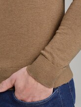 Basic Strickpullover - Männer - havana brown melange Basic Strickpullover - Männer - havana brown melange - 9 - TOM TAILOR