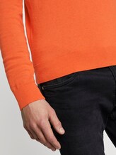 Basic gebreide trui - Männer - bright orange melange Basic gebreide trui - Männer - bright orange melange - 10 - TOM TAILOR