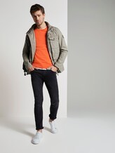 Basic gebreide trui - Männer - bright orange melange Basic gebreide trui - Männer - bright orange melange - 3 - TOM TAILOR