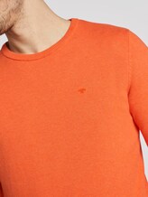 Basic gebreide trui - Männer - bright orange melange Basic gebreide trui - Männer - bright orange melange - 9 - TOM TAILOR