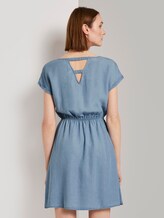 Mini dress with a back cut-out in a denim look - Women - light stone bright blue denim Mini dress with a back cut-out in a denim look - Women - light stone bright blue denim - 2 - TOM TAILOR Denim