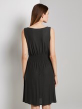Jersey mini dress with smocking details - Women - Deep Black Jersey mini dress with smocking details - Women - Deep Black - 2 - TOM TAILOR Denim