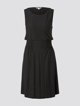 Jersey mini dress with smocking details - Women - Deep Black Jersey mini dress with smocking details - Women - Deep Black - 7 - TOM TAILOR Denim