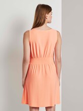 Jersey-Minikleid mit Smocking-Detail - Frauen - papaya neon orange Jersey-Minikleid mit Smocking-Detail - Frauen - papaya neon orange - 2 - TOM TAILOR Denim