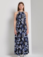 Halter maxi dress with a tropical print - Women - black blue tropical print Halter maxi dress with a tropical print - Women - black blue tropical print - 1 - TOM TAILOR Denim