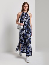 Halter maxi dress with a tropical print - Women - black blue tropical print Halter maxi dress with a tropical print - Women - black blue tropical print - 3 - TOM TAILOR Denim