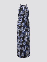 Halter maxi dress with a tropical print - Women - black blue tropical print Halter maxi dress with a tropical print - Women - black blue tropical print - 7 - TOM TAILOR Denim