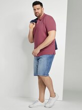 Poloshirt mit Logo-Stickerei - Männer - wine rose pink Poloshirt mit Logo-Stickerei - Männer - wine rose pink - 3 - Men Plus