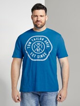 T-Shirt mit Print - Männer - Electric Teal Blue T-Shirt mit Print - Männer - Electric Teal Blue - 1 - Men Plus