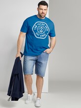 T-Shirt mit Print - Männer - Electric Teal Blue T-Shirt mit Print - Männer - Electric Teal Blue - 3 - Men Plus