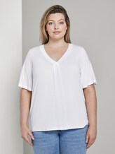 T-Shirt mit Falte - Frauen - White T-Shirt mit Falte - Frauen - White - 1 - My True Me